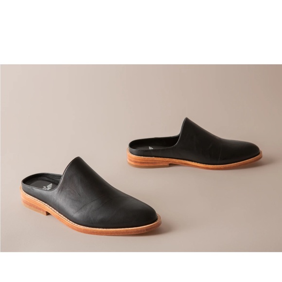 Fortress of Inca - 8, ADRA leather black mule slip ons - Picture 13 of 16